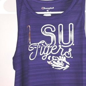 Shirts & Tops - LSU Tigers Girls Scoop Neck Racer Back Tank Top Shirts & Tops - LSU Tigers Girls Scoop Neck Racer Back Tank Top